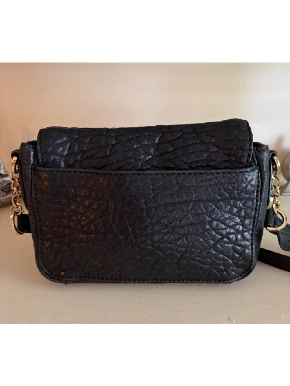 Tory Burch Parkan Crossbody Black Pebbled Handbag